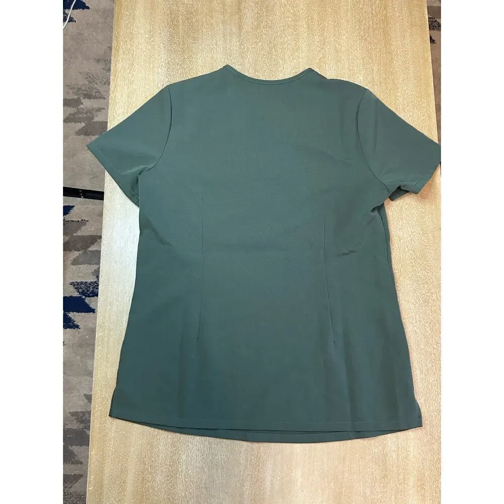 Figs Catarina‎ One-Pocket Scrub Top DARK MOSS XS